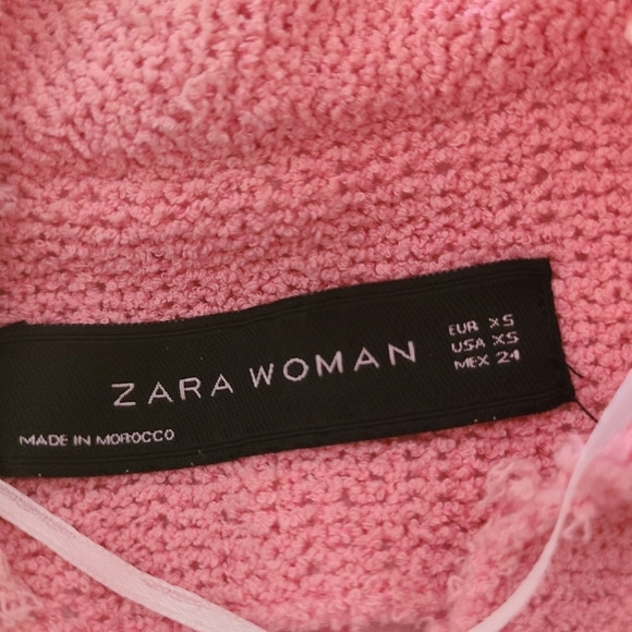 Zara Cropped Jacket / Bubble Gum / Size XS - Picture 7 of 8